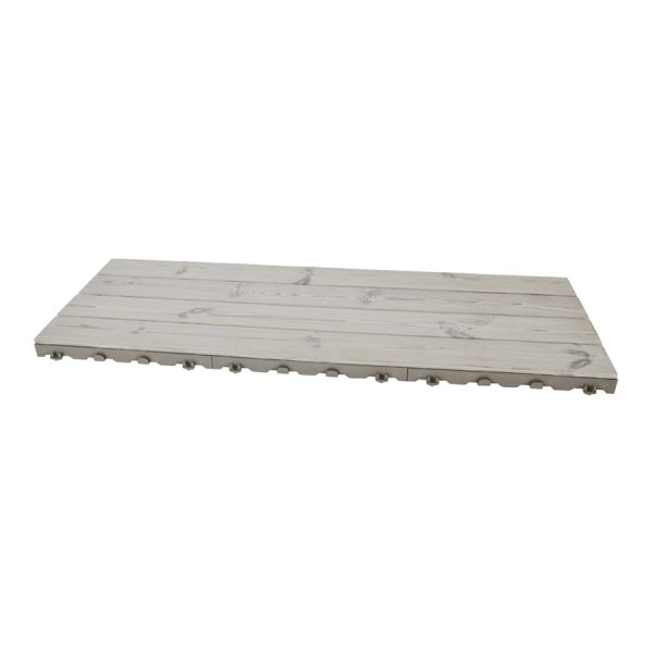 Piastrella ad incastro per esterno STYLE BIANCA in legno Thermowood - 40 x 120 x 4,5 cm-0