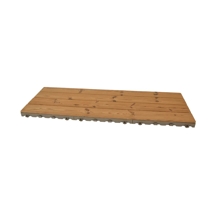 Piastrelle in legno per esterno a incastro
