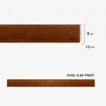 BATTISCOPA IN LEGNO IROKO Impiallacciato - 13 x 80 mm - Asta da 2,4 m-54223