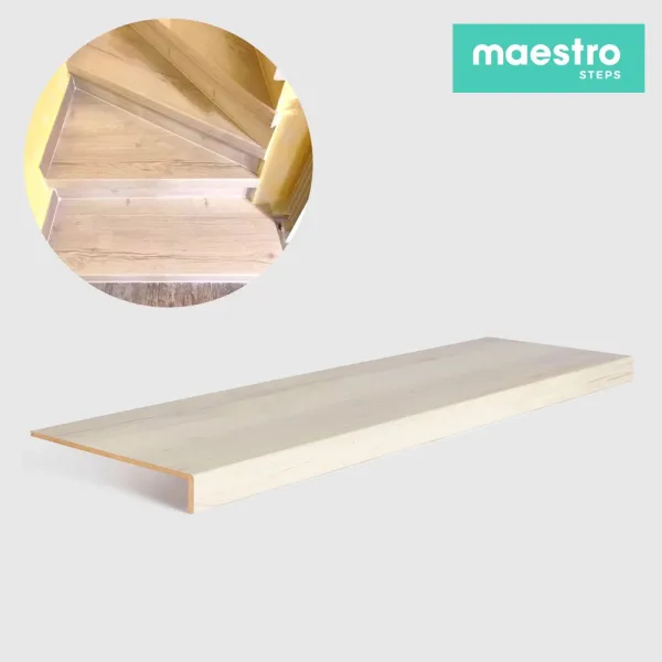 GRADINO NEVADA OAK Rivestimento Scale Interne Fai da te - Larghezza max 130 cm-0
