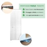 Onlywood Anta per Armadio a Muro a Persiana 610 x 2050 mm in Legno verniciato Bianco-48456