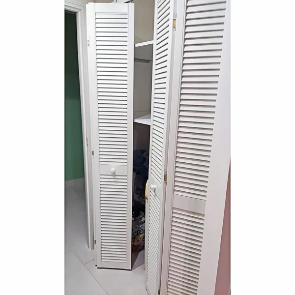 Onlywood Anta per Armadio a Muro a Persiana 810 x 2050 mm in Legno verniciato Bianco-0