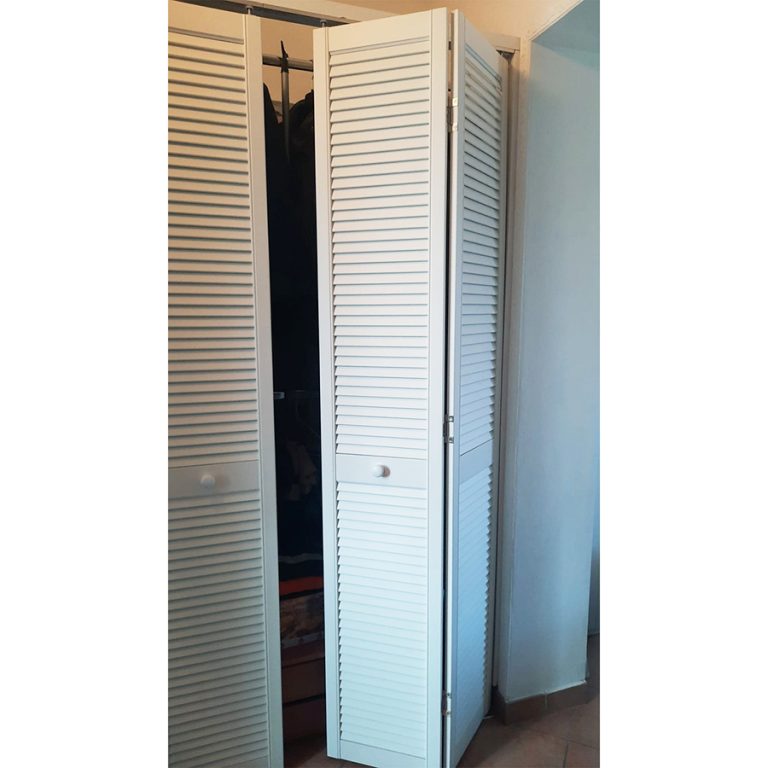 Onlywood Anta per Armadio a Muro a Persiana 610 x 2050 mm in Legno verniciato Bianco-0