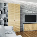 Onlywood Ante per Armadio a Muro a Persiana 61 x 205 cm in Legno Naturale - foto 2