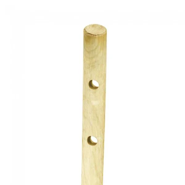 PALO 2 fori per corda IN CASTAGNO TORNITO 150 h.- Diametro 8 cm-0
