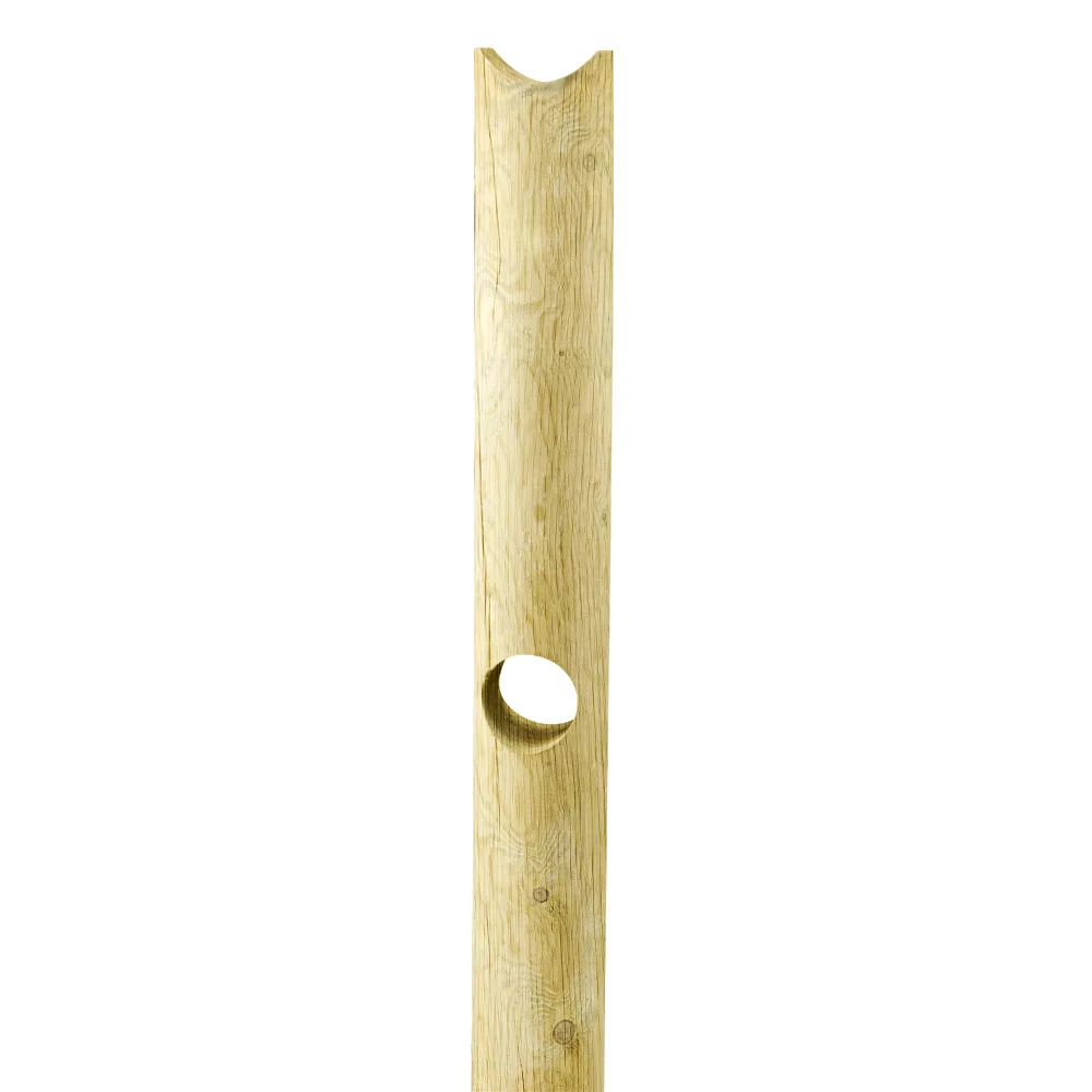 Palo di Chiusura Staccionata con svaso + 1 foro IN CASTAGNO TORNITO 150 h.-0 Palo di Chiusura Staccionata con svaso + 1 foro IN CASTAGNO TORNITO 150 h.-0