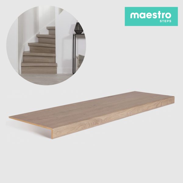 GRADINO LOUSIANA OAK Rivestimento Scale Interne Fai da te - Larghezza max 130 cm-0