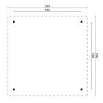 Onlywood Gazebo in Legno KIOSK Tetto in Legno 560 x 560 cm - Antivento-53816