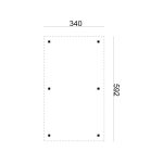 Onlywood Gazebo in Legno Impregnato MODERN 592 x 340 cm con Tetto in Legno Piatto - Antivento-42421