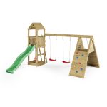 Parco Giochi in Legno Autoclavato Fungoo FLEPPI Torre con Scivolo e Altalene-89861