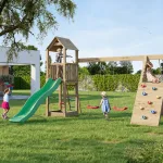 Parco Giochi in Legno Autoclavato Fungoo FLEPPI Torre con Scivolo e Altalene - foto 6