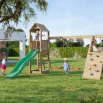 Parco Giochi in Legno Autoclavato Fungoo FLEPPI Torre con Scivolo e Altalene-89860