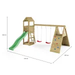 Parco Giochi in Legno Autoclavato Fungoo FLEPPI Torre con Scivolo e Altalene - foto 3