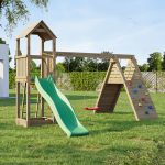 Parco Giochi in Legno Autoclavato Fungoo FLEPPI Torre con Scivolo e Altalene-89864
