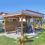 Onlywood Gazebo in Legno KIOSK Tetto in Legno 490x290 cm - Antivento-58469