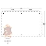 Onlywood Gazebo in Legno KIOSK Tetto in Legno 700x444 cm - Antivento-46360