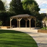 Onlywood Gazebo in Legno KIOSK Tetto in Legno 490x290 cm - Antivento-42341