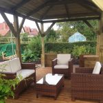 Onlywood Gazebo in Legno KIOSK Tetto in Legno 490x290 cm - Antivento-42340