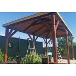 Onlywood Gazebo in Legno KIOSK Tetto in Legno 490x290 cm - Antivento-57379