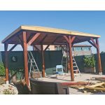 Onlywood Gazebo in Legno KIOSK Tetto in Legno 490x290 cm - Antivento-57380