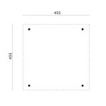 Onlywood Gazebo in Legno Impregnato MODERN 449 x 449 cm con Tetto in Legno Piatto - Antivento-42380