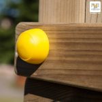 Parco Giochi in Legno Verniciato Color Teak Fungoo TIP TOP Torre con Scivolo -42356