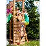 Parco Giochi in Legno Verniciato Color Teak Fungoo TIP TOP Torre con Scivolo -42347