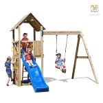 Parco Giochi in Legno Autoclavato Fungoo CAROL 2 con Scivolo e Altalena-42523