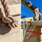 Parco Giochi in Legno Autoclavato CAROL 3 con Altalena e Scivolo Fungoo - foto 12