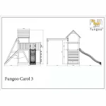Parco Giochi in Legno Autoclavato CAROL 3 con Altalena e Scivolo Fungoo - foto 8