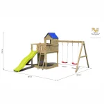 Parco Giochi in Legno Autoclavato Fungoo CASA SULL'ALBERO con Scivolo e Altalene - foto 4