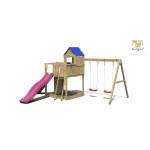 Parco Giochi in Legno Autoclavato Fungoo CASA SULL'ALBERO con Scivolo e Altalene - foto 5