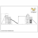 Parco Giochi in Legno Autoclavato Fungoo CASA SULL'ALBERO con Scivolo e Altalene - foto 6