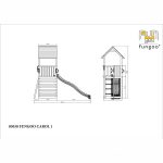 Parco Giochi in Legno Autoclavato Fungoo CAROL 1 Torre con Scivolo-42509