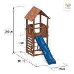 Parco Giochi in Legno Autoclavato Fungoo CAROL 1 Torre con Scivolo-42506