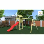 Parco Giochi in Legno Autoclavato Fungoo GAIA Torre con Scivolo e Altalene - foto 2