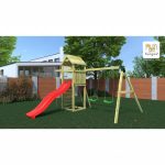 Parco Giochi in Legno Autoclavato Fungoo GAIA Torre con Scivolo e Altalene-43046