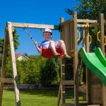 Parco Giochi in Legno Autoclavato Fungoo FUNNY 3 con Scivolo e Altalena-42658