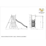 Parco Giochi in Legno Autoclavato Fungoo FUNNY 3 con Scivolo e Altalena - foto 7