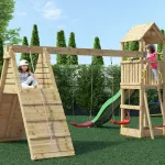 Parco Giochi in Legno Autoclavato Fungoo FLEPPI Torre con Scivolo e Altalene - foto 4