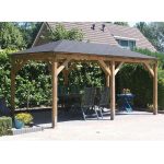 Onlywood Gazebo in Legno KIOSK Tetto in Legno 700x444 cm - Antivento-0