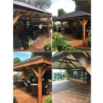 Onlywood Gazebo in Legno KIOSK Tetto in Legno 700x444 cm - Antivento-42368