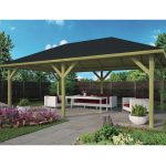 Onlywood Gazebo in Legno KIOSK Tetto in Legno 700x444 cm - Antivento-42369