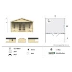 Onlywood Casetta in Legno da giardino HEINO - 450 x 560 cm -44760