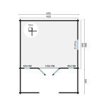 Onlywood Casetta in Legno da giardino HEINO - 450 x 560 cm -54668