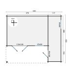 Onlywood Casetta in Legno da giardino WOLFGANG 530 x 450 cm - Con Portico-54652