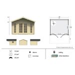Onlywood Casetta in legno da giardino INGLUND 380 X 320-44720