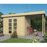 Onlywood Casetta in legno con tettoia laterale MODERN 500 X 200 cm-0