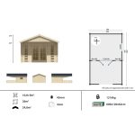 Casetta in Legno da giardino SANSTROV - 380 x 590 x 270 h cm -44771