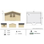 Onlywood Casetta in legno da giardino DYRE 400 X 300 cm-44453